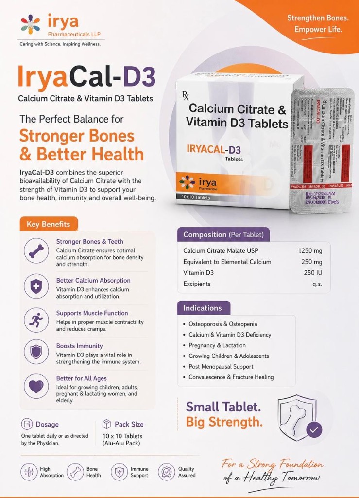IRYACAL-D3 product information flyer
